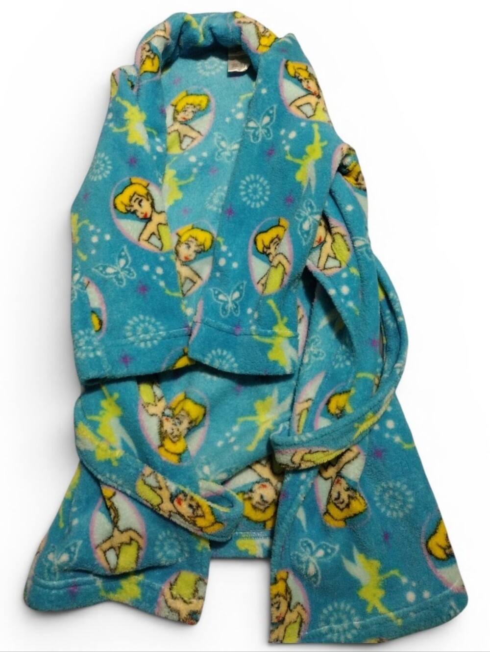 Blue Tinker Bell Fleece Robe with Hood